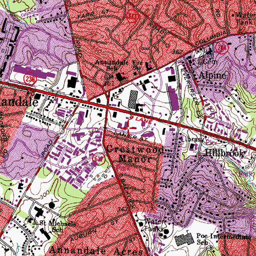 Topographic Map of Eckankar Center of Northern Virginia, VA