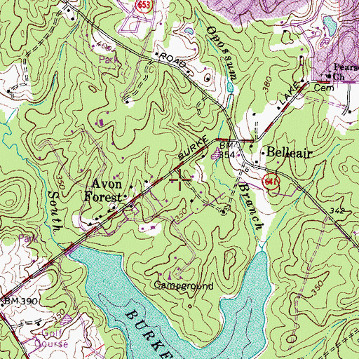 Topographic Map of Ekoji Buddhist Temple, VA