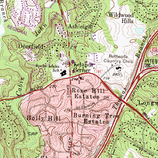 Topographic Map of Emmanuel Lutheran Church, MD