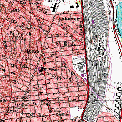 Topographic Map of Emmanuel Temple Seventh Day Adventist Church, VA