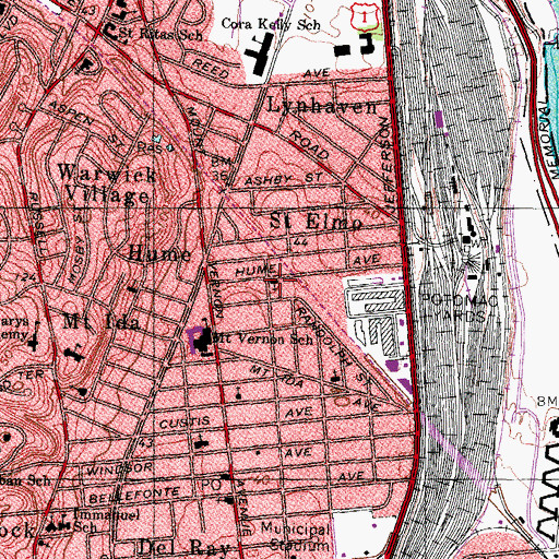 Topographic Map of Emmanuel United Methodist Church, MD