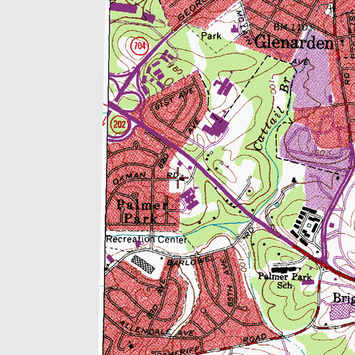 Topographic Map of Faith in Christ Church, MD