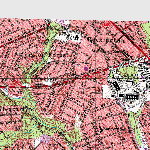 Topographic Map of First Vietnamese American United Methodist Church, VA