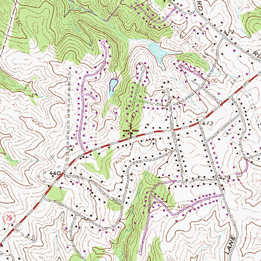 Topographic Map of Gaithersburg Chinese Alliance Church, MD