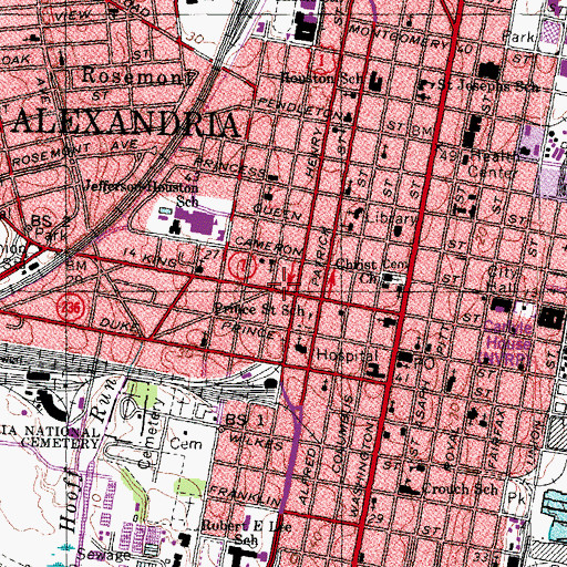Topographic Map of Gethsemane Church of God in Christ, VA