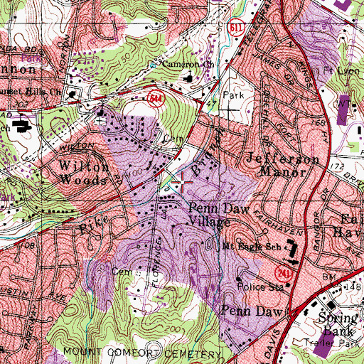 Topographic Map of Good News Baptist Church, VA