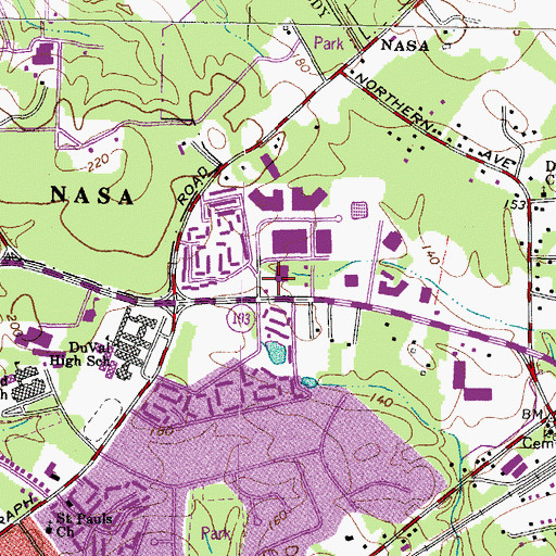 Topographic Map of Good Samaritan Lutheran Church, MD