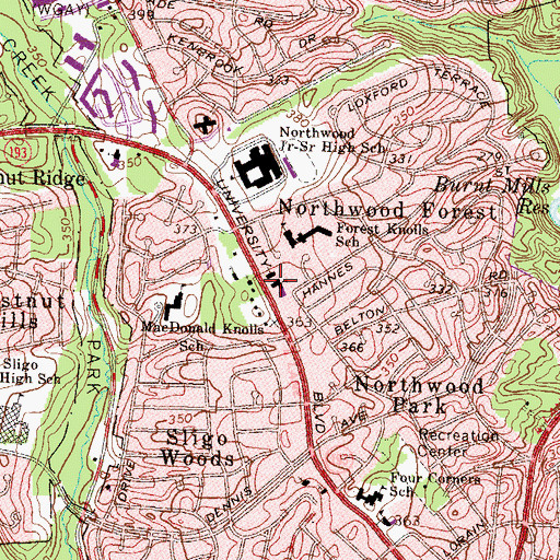 Topographic Map of Good Shepherd Episcopal Church, MD