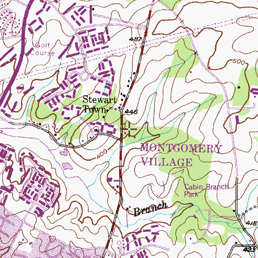 Topographic Map of Goshen United Methodist Church, MD