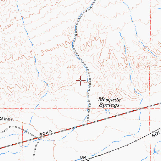 Topographic Map of Mesquite Canyon, CA
