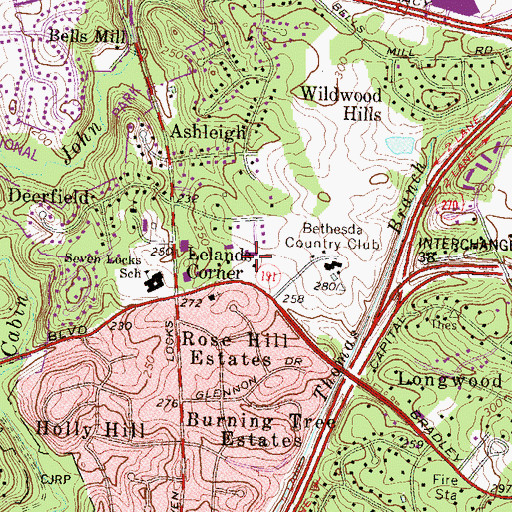 Topographic Map of Greek Orthodox Church of Saint George, MD