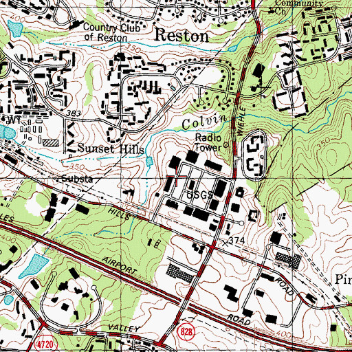 Topographic Map of Harvest Christian Fellowship Church, VA