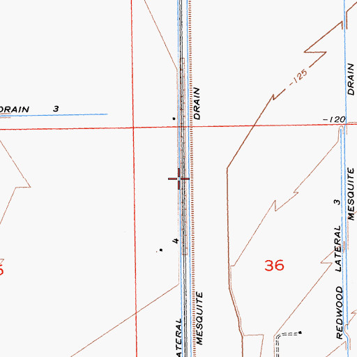 Topographic Map of Mesquite Drain, CA