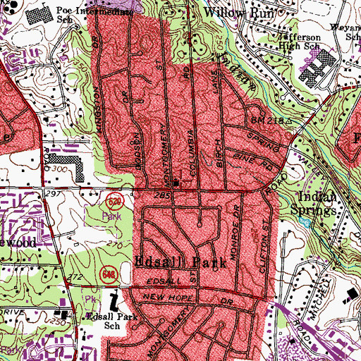 Topographic Map of Holy Spirit Wesleyan Church, VA