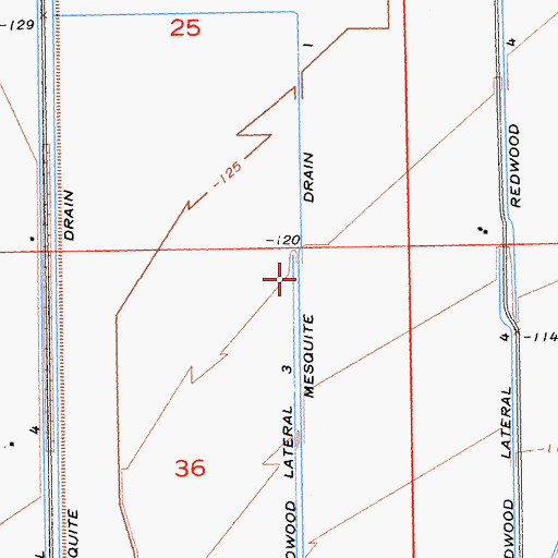 Topographic Map of Mesquite Drain One, CA
