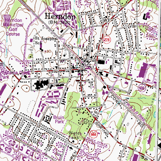 Topographic Map of Iglecia Pentecostal El Calvario, VA