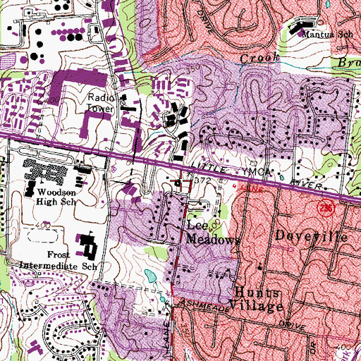 Topographic Map of Iglesia Bautista La Gran Comisin, VA