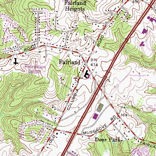 Topographic Map of Iglesia Evangelica Apostoles y Profetas, MD