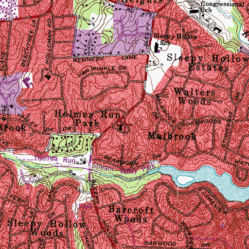 Topographic Map of Iglesia Methodist United, VA