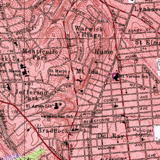 Topographic Map of Iglesia Presbiteriana Gracia y Paz, VA