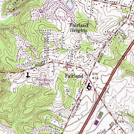Topographic Map of Igreja Baptista Nacoes Unidas, MD