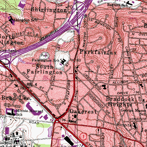Topographic Map of Saint Clement Episcopal Church, VA