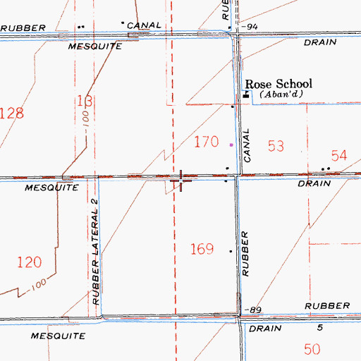 Topographic Map of Mesquite Drain Four, CA
