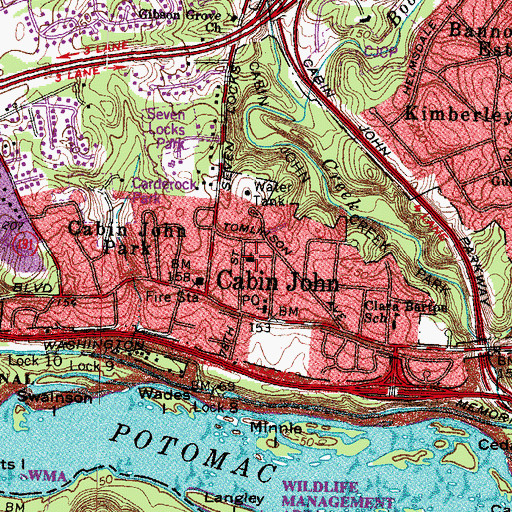 Topographic Map of Saint George Coptic Orthodox Church, MD