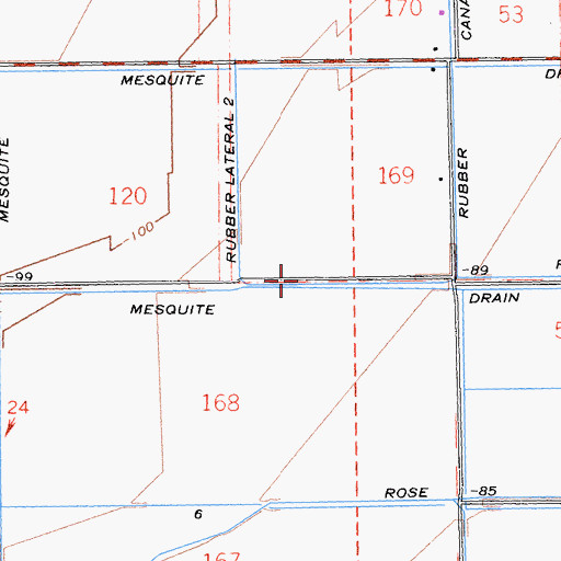 Topographic Map of Mesquite Drain Five, CA