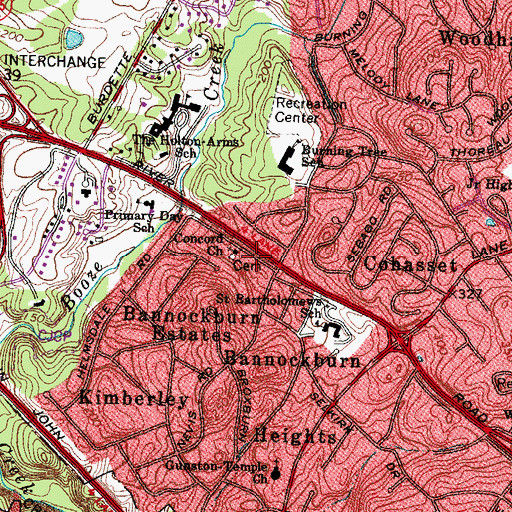 Topographic Map of Saint Mark Orthodox Church, MD