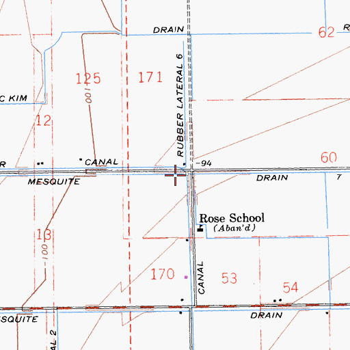 Topographic Map of Mesquite Drain Seven, CA