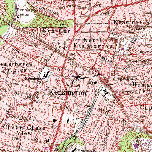 Topographic Map of Saint Pauls United Methodist Church, MD