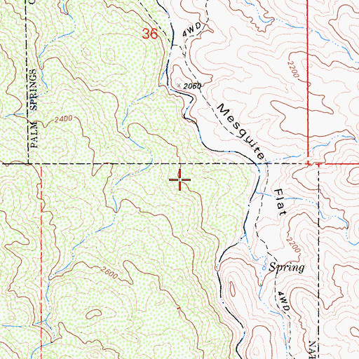 Topographic Map of Mesquite Flat, CA