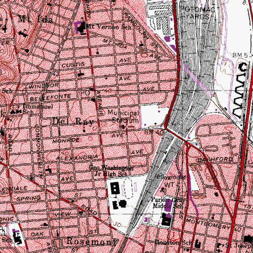 Topographic Map of Saintt Andrew and Saint Margaret of Scotland Church, VA