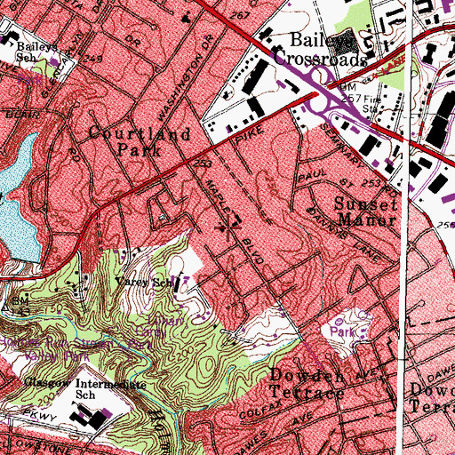 Topographic Map of Scripture Church of Christ, VA