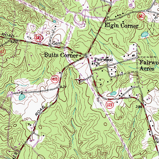 Topographic Map of Seoul Presbyterian Church, VA