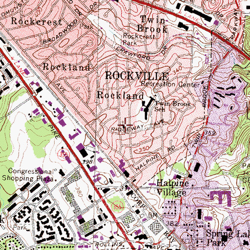 Topographic Map of Seventh Day Adventist Rockville Spanish Church, MD