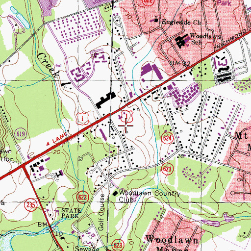 Topographic Map of Ship of Zion Baptist Church, VA