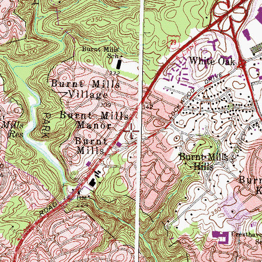 Topographic Map of Southeast Hebrew Congregation, MD