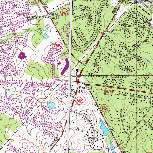 Topographic Map of Southview Community Church, VA