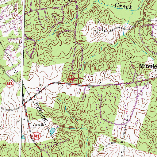 Topographic Map of Sovereign Grace Baptist Church, VA