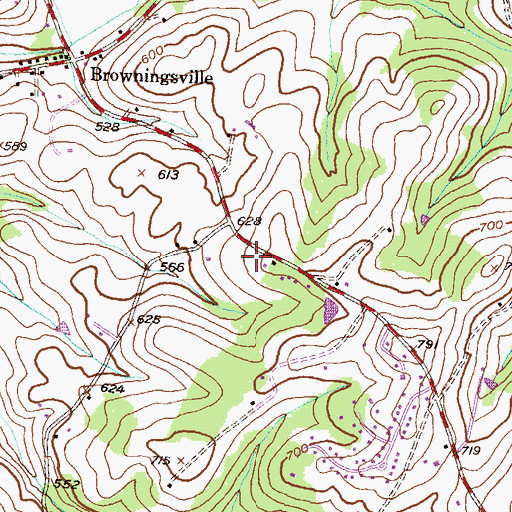 Topographic Map of The Wesleyan Church, MD