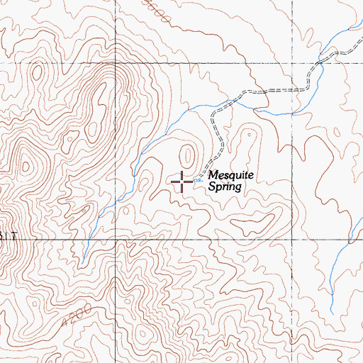 Topographic Map of Mesquite Spring, CA