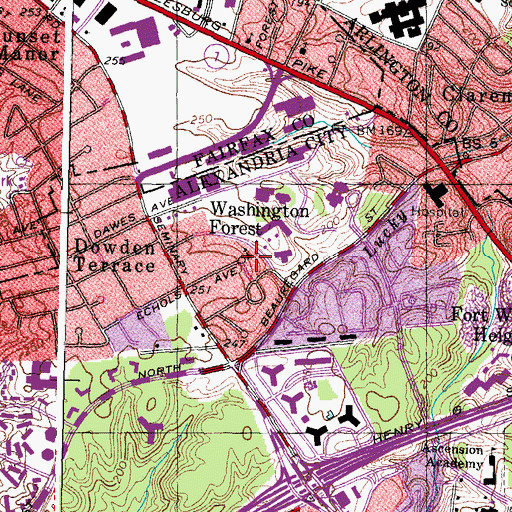 Topographic Map of United Methodist Church, VA