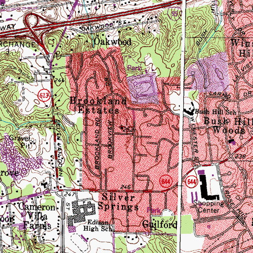Topographic Map of United Wesleyan Church, VA