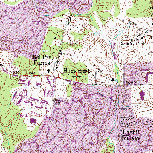 Topographic Map of Vedanta Center of Greater Washington, MD