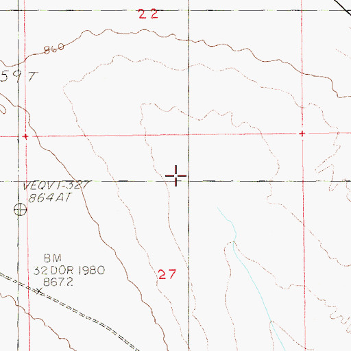 Topographic Map of Mesquite Valley, CA