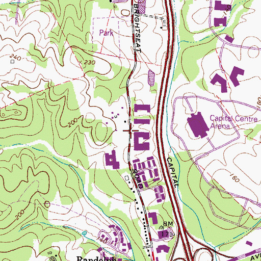 Topographic Map of Spectrum 95 Corporate Center, MD