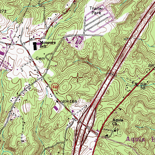 Topographic Map of Stafford Market Place, VA