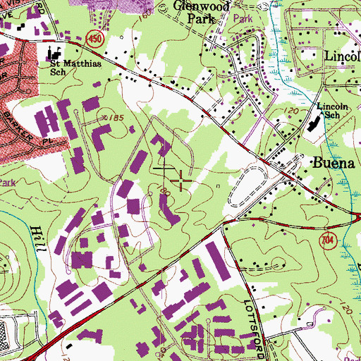 Topographic Map of Washington Business Park, MD